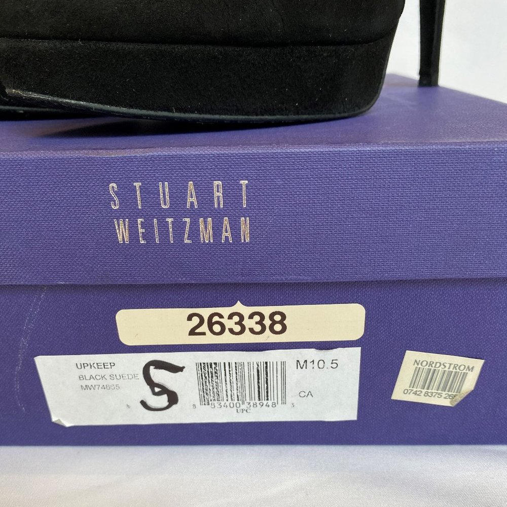 Stuart Weitzman Black Suede Upkeep Ankle Boot - Picture 2 of 8